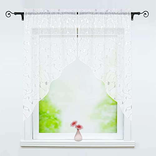 Delien 2er Set Voile Scheibengardine mit Durchstangenzug Bistrogardinen Modern Türgardine Küche Kurz Stores Einzelschicht Gardinen Kleinfenster mit Kräuselband/Tunnelzug BxH 80x80cm*2,Weiß Delien 2er Set Voile Scheibengardine mit Durchstangenzug Bistrogardinen Modern Türgardine Küche Kurz Stores Einzelschicht Gardinen Kleinfenster mit Kräuselband/Tunnelzug BxH 80x80cm*2,Weiß von Delien