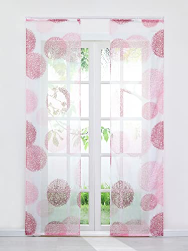 Delien Schiebevorhänge 2er Set Transparente Schiebegardinen mit Klettschiene Voile »Vogelnest« Vorhang mit Kreismuster Fenster Gardine Schal Flächenvorhänge Gardineschals BxH 57x245cm,Rosa Delien Schiebevorhänge 2er Set Transparente Schiebegardinen mit Klettschiene Voile »Vogelnest« Vorhang mit Kreismuster Fenster Gardine Schal Flächenvorhänge Gardineschals BxH 57x245cm,Rosa von Delien