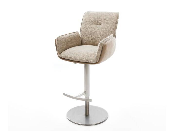 Barstuhl Nela-Flex Materialmix Schlamm Drehfuß höhenverstellbar Edelstahl drehbar Taschenfederkern, Barstühle Barstuhl Nela-Flex Materialmix Schlamm Drehfuß höhenverstellbar Edelstahl drehbar Taschenfederkern, Barstühle von Delife