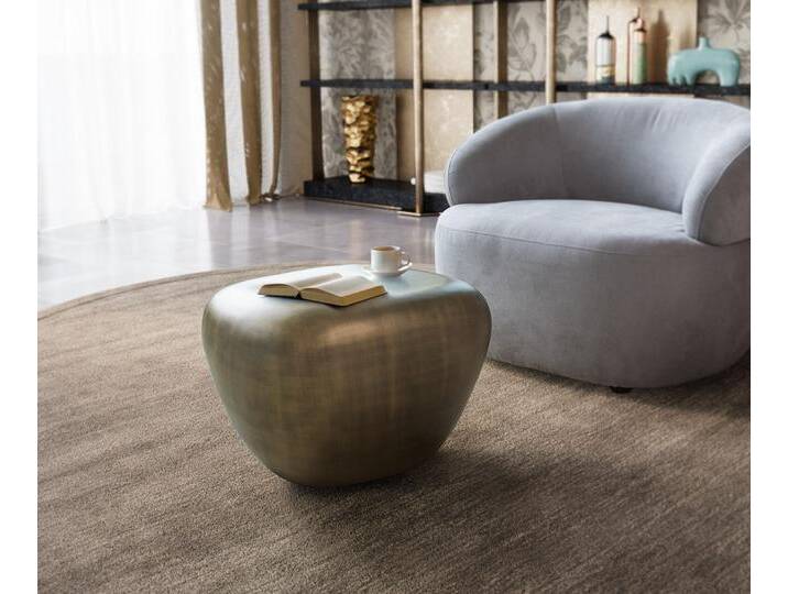 Couchtisch Caramia 65x55 cm Metallic Gold, Couchtische von Delife