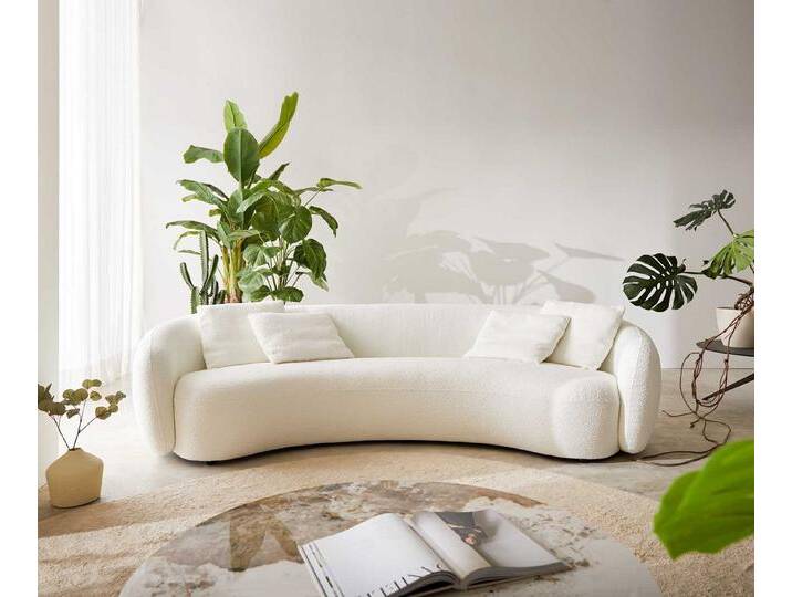 DELIFE 3-Sitzer Larna, Bouclé Creme-Weiß 260x120 cm 3-Sitzer, weiß, Weiß DELIFE 3-Sitzer Larna, Bouclé Creme-Weiß 260x120 cm 3-Sitzer, weiß, Weiß von Delife