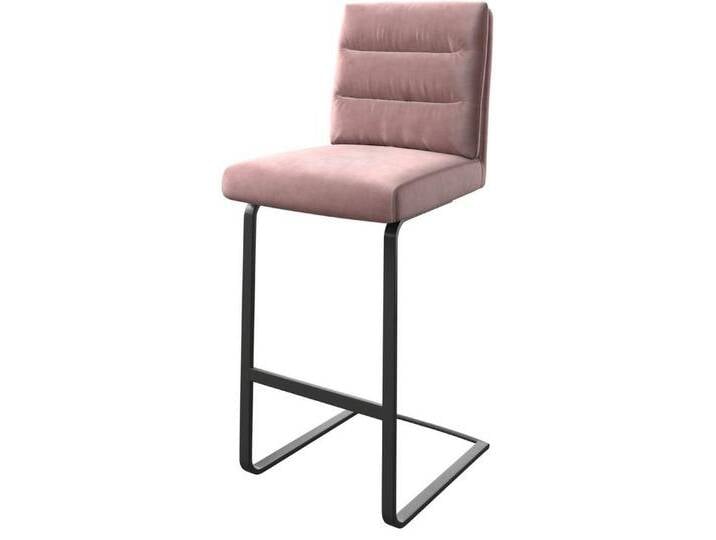 DELIFE Barhocker Pela-Flex, Freischwinger flach Metall Samt Rosé, rosa, Freischwinger flach Metall, Rosa DELIFE Barhocker Pela-Flex, Freischwinger flach Metall Samt Rosé, rosa, Freischwinger flach Metall, Rosa von Delife