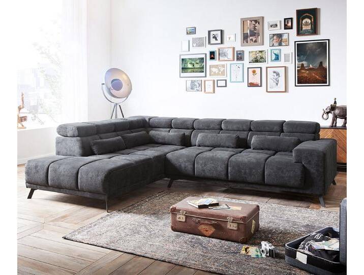 DELIFE Ecksofa Catan, Mikrofaser Anthrazit 295x230 Ottomane links Relaxfunktion Ecksofa, grau DELIFE Ecksofa Catan, Mikrofaser Anthrazit 295x230 Ottomane links Relaxfunktion Ecksofa, grau von Delife