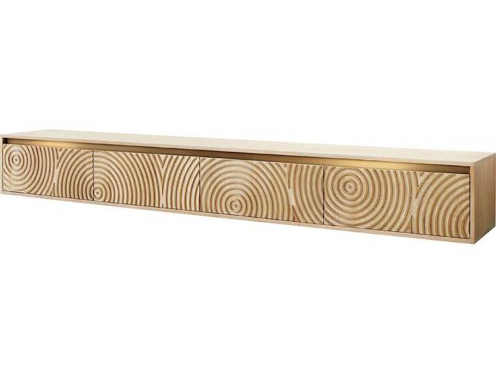 DELIFE Lowboard Budaya, Mango Natur 220 cm 4 Türen schwebend Lowboard, beige, 4 Türen, Gestell: Wandbefestigung 2er Set Metall DELIFE Lowboard Budaya, Mango Natur 220 cm 4 Türen schwebend Lowboard, beige, 4 Türen, Gestell: Wandbefestigung 2er Set Metall von Delife