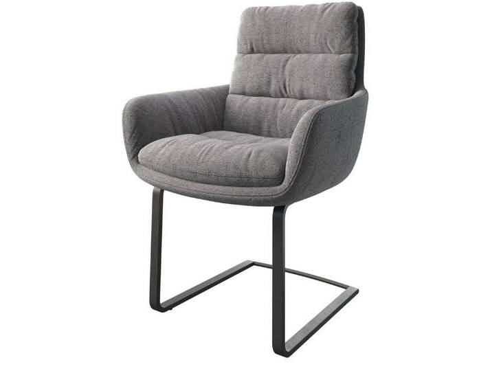 DELIFE Polsterstuhl Abelia-Flex, Armlehnen Freischwinger flach Schwarz Struktur Hellgrau, grau, Strukturstoff , Metall, Freischwinger flach, Hellgrau DELIFE Polsterstuhl Abelia-Flex, Armlehnen Freischwinger flach Schwarz Struktur Hellgrau, grau, Strukturstoff , Metall, Freischwinger flach, Hellgrau von Delife