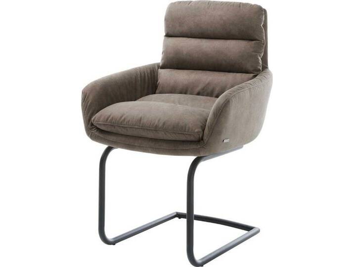 DELIFE Polsterstuhl Abelia-Flex, mit Armlehnen Freischwinger rund Schwarz Mikrofaser Taupe Vintage, grau, Mikrofaserstoff , Metall, Freischwinger rund DELIFE Polsterstuhl Abelia-Flex, mit Armlehnen Freischwinger rund Schwarz Mikrofaser Taupe Vintage, grau, Mikrofaserstoff , Metall, Freischwinger rund von Delife