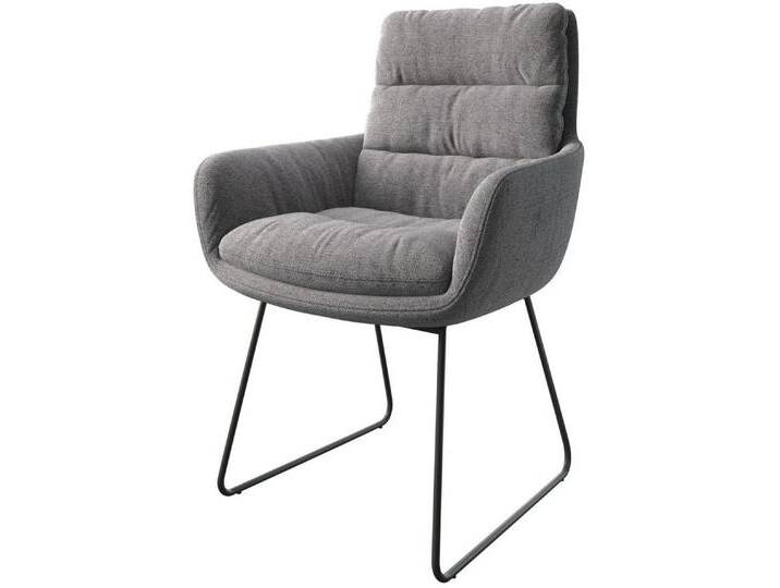 DELIFE Polsterstuhl Abelia-Flex, mit Armlehnen Kufengestell Schwarz Struktur Hellgrau, grau, Strukturstoff , Metall, Kufengestell, Hellgrau DELIFE Polsterstuhl Abelia-Flex, mit Armlehnen Kufengestell Schwarz Struktur Hellgrau, grau, Strukturstoff , Metall, Kufengestell, Hellgrau von Delife
