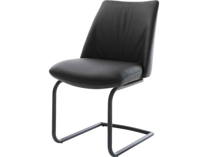 DELIFE Polsterstuhl Elso-Flex, Freischwinger rund Schwarz Echt-Leder Schwarz Taschenfederkern, schwarz, Echt Leder , Metall, Freischwinger rund DELIFE Polsterstuhl Elso-Flex, Freischwinger rund Schwarz Echt-Leder Schwarz Taschenfederkern, schwarz, Echt Leder , Metall, Freischwinger rund von Delife
