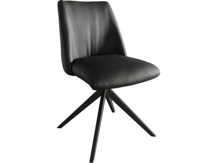 DELIFE Polsterstuhl Elso-Flex, Kreuzgestell breit Schwarz Echt-Leder Schwarz 360° drehbar Taschenfede, schwarz, Echt Leder , Metall DELIFE Polsterstuhl Elso-Flex, Kreuzgestell breit Schwarz Echt-Leder Schwarz 360° drehbar Taschenfede, schwarz, Echt Leder , Metall von Delife