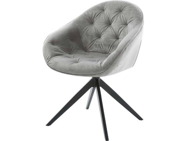 DELIFE Polsterstuhl Gaio-Flex, Kreuzgestell breit Schwarz Samt Grau 360° drehbar Wippfunktion, grau, Samt , Metall, Kreuzgestell mit Wippfunktion DELIFE Polsterstuhl Gaio-Flex, Kreuzgestell breit Schwarz Samt Grau 360° drehbar Wippfunktion, grau, Samt , Metall, Kreuzgestell mit Wippfunktion von Delife