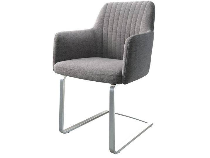 DELIFE Polsterstuhl Greg-Flex, Freischwinger flach Edelstahl Strukturstoff Hellgrau, grau, Strukturstoff , Edelstahl gebürstet, Freischwinger flach DELIFE Polsterstuhl Greg-Flex, Freischwinger flach Edelstahl Strukturstoff Hellgrau, grau, Strukturstoff , Edelstahl gebürstet, Freischwinger flach von Delife