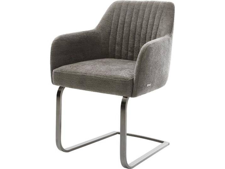 DELIFE Polsterstuhl Greg-Flex, Freischwinger flach Graphit Bouclé Soft Schlamm Taschenfederkern, grau, Bouclé Soft , Edelstahl gebürstet DELIFE Polsterstuhl Greg-Flex, Freischwinger flach Graphit Bouclé Soft Schlamm Taschenfederkern, grau, Bouclé Soft , Edelstahl gebürstet von Delife