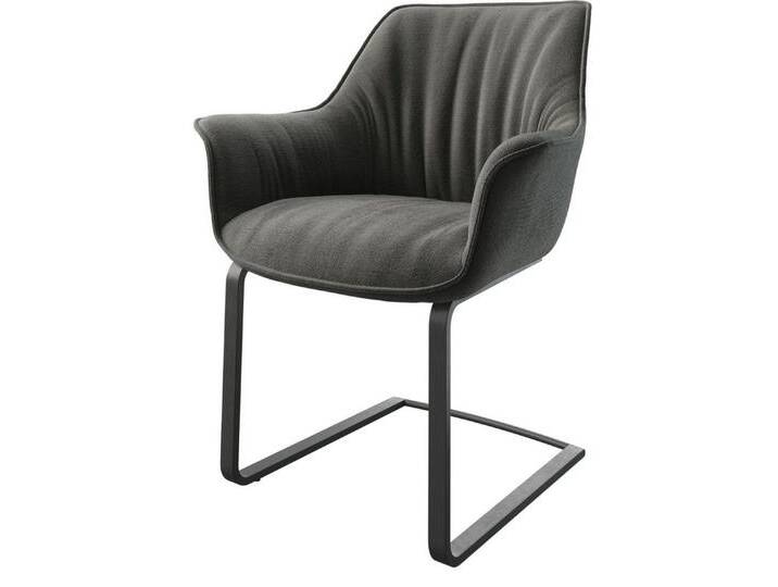 DELIFE Polsterstuhl Keila-Flex, Armlehnen Freischwinger flach Schwarz Struktur Anthrazit, grau, Strukturstoff , Metall, Freischwinger flach, Anthrazit DELIFE Polsterstuhl Keila-Flex, Armlehnen Freischwinger flach Schwarz Struktur Anthrazit, grau, Strukturstoff , Metall, Freischwinger flach, Anthrazit von Delife