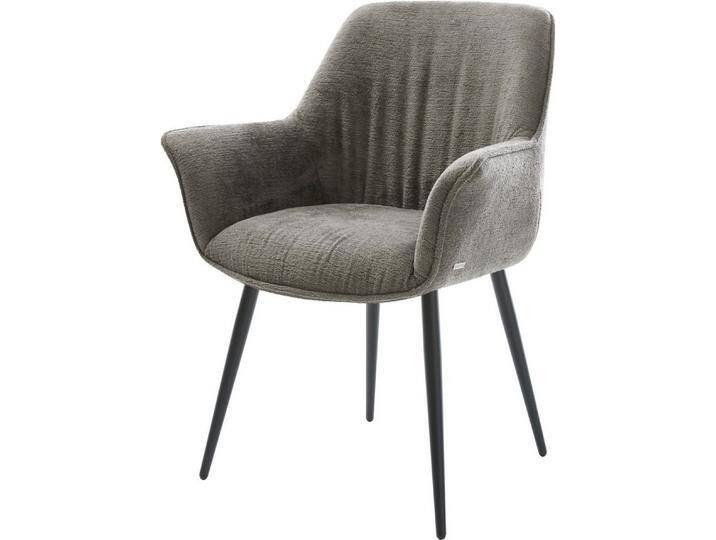 DELIFE Polsterstuhl Keila-Flex, mit Armlehnen 4-Fuß konisch Schwarz Bouclé Soft Schlamm, grau, Bouclé Soft , Metall, Gestell konisch DELIFE Polsterstuhl Keila-Flex, mit Armlehnen 4-Fuß konisch Schwarz Bouclé Soft Schlamm, grau, Bouclé Soft , Metall, Gestell konisch von Delife