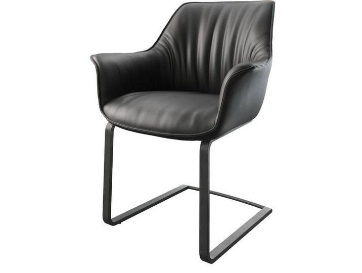 DELIFE Polsterstuhl Keila-Flex, mit Armlehnen Freischwinger flach Schwarz Echt-Leder Schwarz, schwarz, Echt Leder , Metall, Freischwinger flach DELIFE Polsterstuhl Keila-Flex, mit Armlehnen Freischwinger flach Schwarz Echt-Leder Schwarz, schwarz, Echt Leder , Metall, Freischwinger flach von Delife