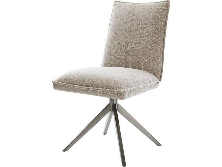 DELIFE Polsterstuhl Lelio-Flex, Kreuzgestell breit Graphit Webstoff Soft Beige 360° drehbar Wippfunkti, beige weiß, Webstoff Soft DELIFE Polsterstuhl Lelio-Flex, Kreuzgestell breit Graphit Webstoff Soft Beige 360° drehbar Wippfunkti, beige weiß, Webstoff Soft von Delife