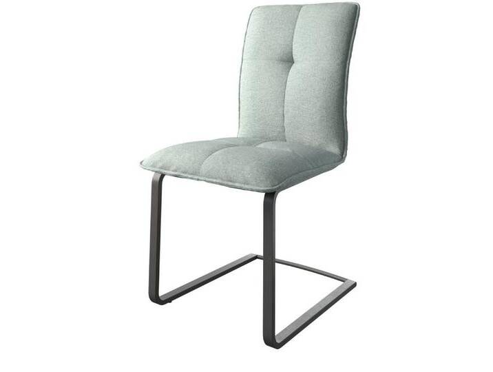 DELIFE Polsterstuhl Maddy-Flex, Freischwinger flach Schwarz Stripes Mint, grün, Flachgewebe , Metall, Freischwinger flach DELIFE Polsterstuhl Maddy-Flex, Freischwinger flach Schwarz Stripes Mint, grün, Flachgewebe , Metall, Freischwinger flach von Delife