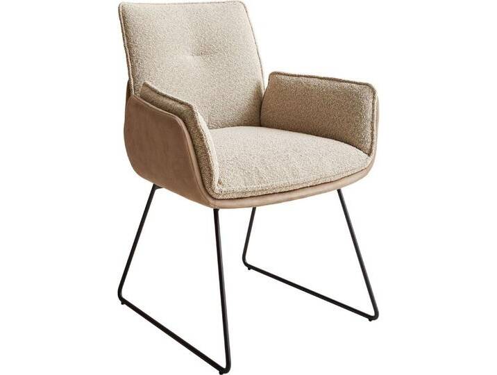 DELIFE Polsterstuhl Nela-Flex, Kufengestell Schwarz Materialmix Schlamm, grau, Metall, Kufengestell, Schwarz DELIFE Polsterstuhl Nela-Flex, Kufengestell Schwarz Materialmix Schlamm, grau, Metall, Kufengestell, Schwarz von Delife