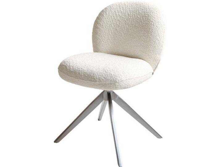 DELIFE Polsterstuhl Nube-Flex, Kreuzgestell breit Edelstahl Bouclé Weiß 360° drehbar Taschenfederkern, weiß, Boucle , Edelstahl gebürstet DELIFE Polsterstuhl Nube-Flex, Kreuzgestell breit Edelstahl Bouclé Weiß 360° drehbar Taschenfederkern, weiß, Boucle , Edelstahl gebürstet von Delife