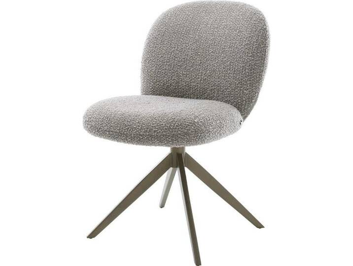 DELIFE Polsterstuhl Nube-Flex, Kreuzgestell breit Effektfinish Titan Bouclé Silbergrau 360° drehbar T, grau silberfarben, Boucle , Metall DELIFE Polsterstuhl Nube-Flex, Kreuzgestell breit Effektfinish Titan Bouclé Silbergrau 360° drehbar T, grau silberfarben, Boucle , Metall von Delife