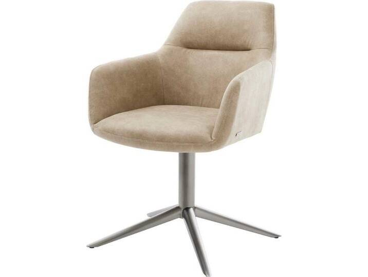 DELIFE Polsterstuhl Pejo-Flex, Fußkreuz Graphit Mikrofaser Beige Vintage 360° drehbar Wippfunktion Ta, beige weiß, Mikrofaserstoff DELIFE Polsterstuhl Pejo-Flex, Fußkreuz Graphit Mikrofaser Beige Vintage 360° drehbar Wippfunktion Ta, beige weiß, Mikrofaserstoff von Delife
