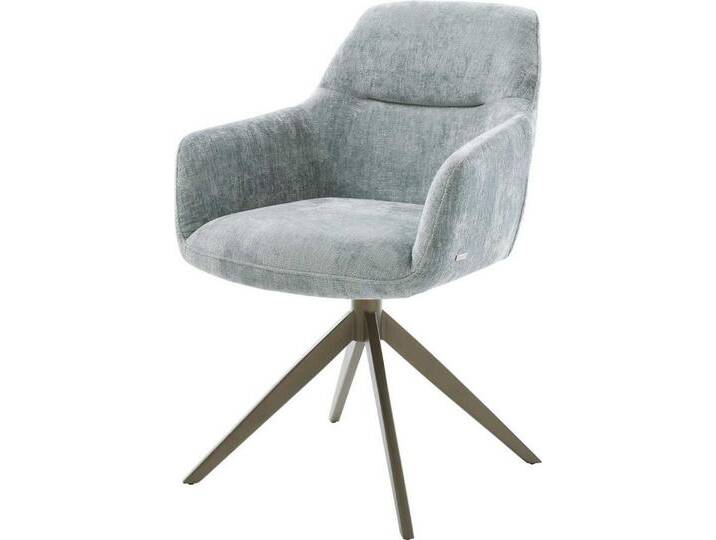 DELIFE Polsterstuhl Pejo-Flex, Kreuzgestell breit Effektfinish Titan Chenille Pastellblau 360° drehba, blau, Chenille , Metall DELIFE Polsterstuhl Pejo-Flex, Kreuzgestell breit Effektfinish Titan Chenille Pastellblau 360° drehba, blau, Chenille , Metall von Delife