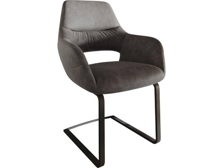 DELIFE Polsterstuhl Yago-Flex, Armlehnen Freischwinger flach Schwarz Anthrazit Vintage, grau, Mikrofaserstoff , Metall, Freischwinger flach DELIFE Polsterstuhl Yago-Flex, Armlehnen Freischwinger flach Schwarz Anthrazit Vintage, grau, Mikrofaserstoff , Metall, Freischwinger flach von Delife