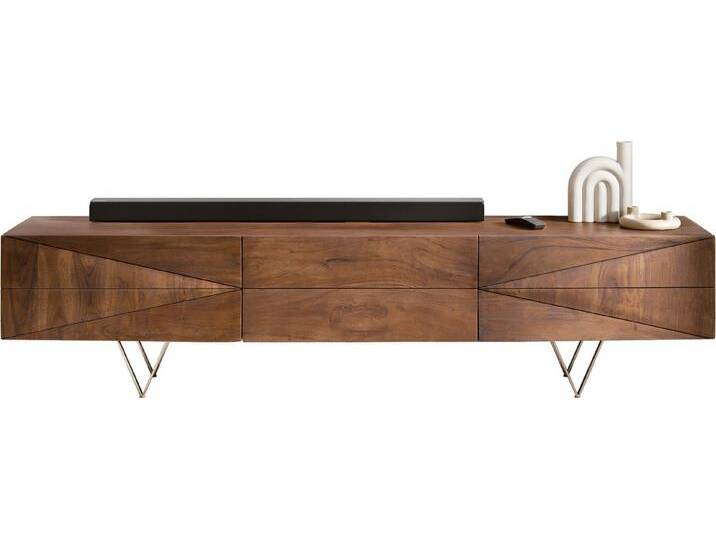 DELIFE TV-Board Wyatt, Akazie Braun 175 cm 2 Türen 1 Klappe Design Lowboard, braun, Akazie, Braun von Delife