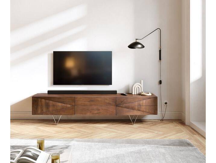 Design-Lowboard Wyatt 175 cm Akazie Braun 1 Klappe, Lowboards von Delife