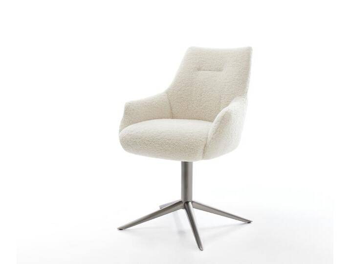 Drehstuhl Alja-Flex mit Armlehnen Teddystoff Beige Fußkreuz Graphit 360° drehbar Wippfunktion Taschenfederkern, Esszimmerstühle Drehstuhl Alja-Flex mit Armlehnen Teddystoff Beige Fußkreuz Graphit 360° drehbar Wippfunktion Taschenfederkern, Esszimmerstühle von Delife