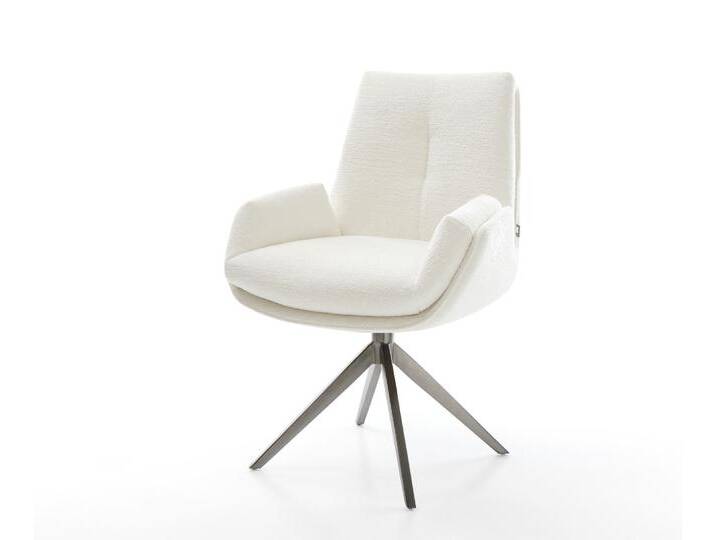 Drehstuhl Clea-Flex Bouclé Soft Beige Kreuzgestell breit Graphit 360° drehbar Wippfunktion, Esszimmerstühle Drehstuhl Clea-Flex Bouclé Soft Beige Kreuzgestell breit Graphit 360° drehbar Wippfunktion, Esszimmerstühle von Delife