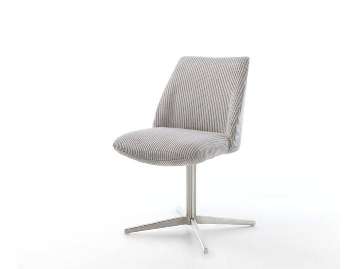 Drehstuhl Elso-Flex Cord Silbergrau Fußkreuz Edelstahl 360° drehbar Taschenfederkern, Esszimmerstühle Drehstuhl Elso-Flex Cord Silbergrau Fußkreuz Edelstahl 360° drehbar Taschenfederkern, Esszimmerstühle von Delife