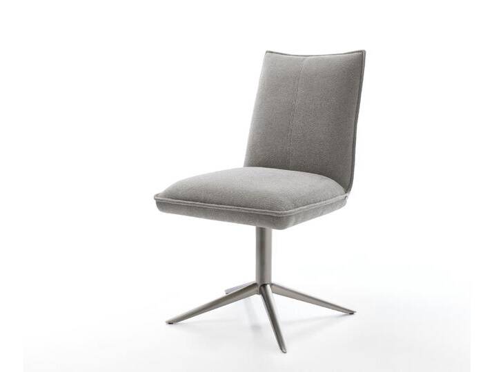 Drehstuhl Lelio-Flex Strukturstoff Soft Grau Fußkreuz Graphit 360° drehbar Wippfunktion Taschenfederkern, Esszimmerstühle Drehstuhl Lelio-Flex Strukturstoff Soft Grau Fußkreuz Graphit 360° drehbar Wippfunktion Taschenfederkern, Esszimmerstühle von Delife