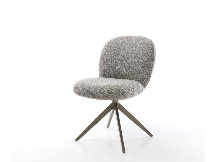 Drehstuhl Nube-Flex Bouclé Silbergrau Kreuzgestell breit Effektfinish Titan 360° drehbar Taschenfederkern, Esszimmerstühle Drehstuhl Nube-Flex Bouclé Silbergrau Kreuzgestell breit Effektfinish Titan 360° drehbar Taschenfederkern, Esszimmerstühle von Delife