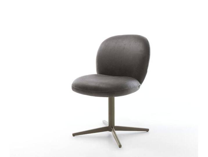 Drehstuhl Nube-Flex Mikrofaser Anthrazit Vintage Fußkreuz Effektfinish Titan 360° drehbar Taschenfederkern, Esszimmerstühle Drehstuhl Nube-Flex Mikrofaser Anthrazit Vintage Fußkreuz Effektfinish Titan 360° drehbar Taschenfederkern, Esszimmerstühle von Delife