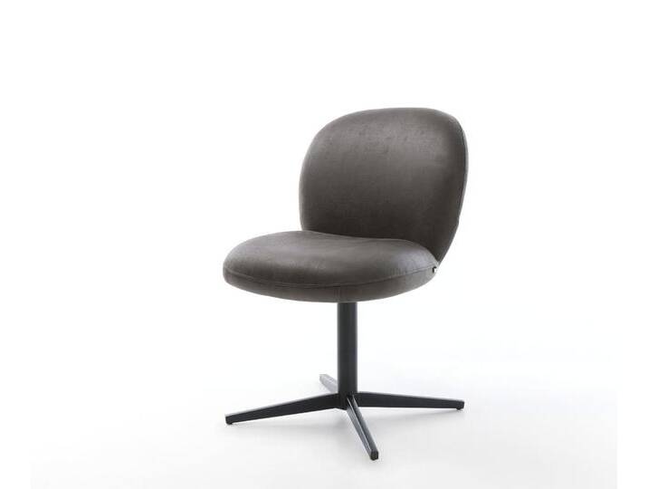 Drehstuhl Nube-Flex Mikrofaser Anthrazit Vintage Fußkreuz Schwarz 360° drehbar Taschenfederkern, Esszimmerstühle Drehstuhl Nube-Flex Mikrofaser Anthrazit Vintage Fußkreuz Schwarz 360° drehbar Taschenfederkern, Esszimmerstühle von Delife
