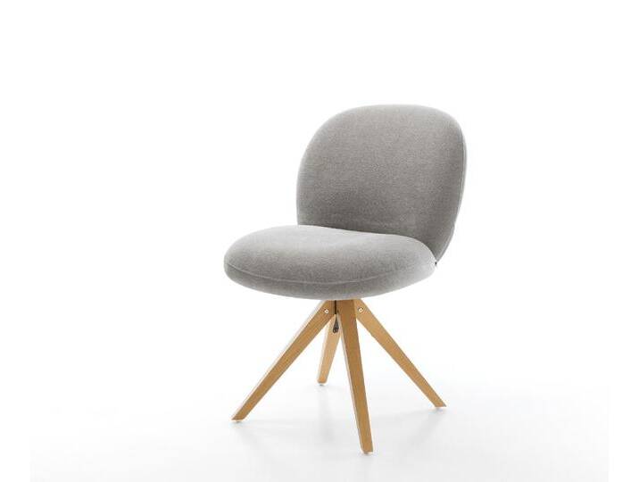 Drehstuhl Nube-Flex Strukturstoff Soft Grau Holzgestell kantig Natur 180° drehbar Taschenfederkern, Esszimmerstühle Drehstuhl Nube-Flex Strukturstoff Soft Grau Holzgestell kantig Natur 180° drehbar Taschenfederkern, Esszimmerstühle von Delife