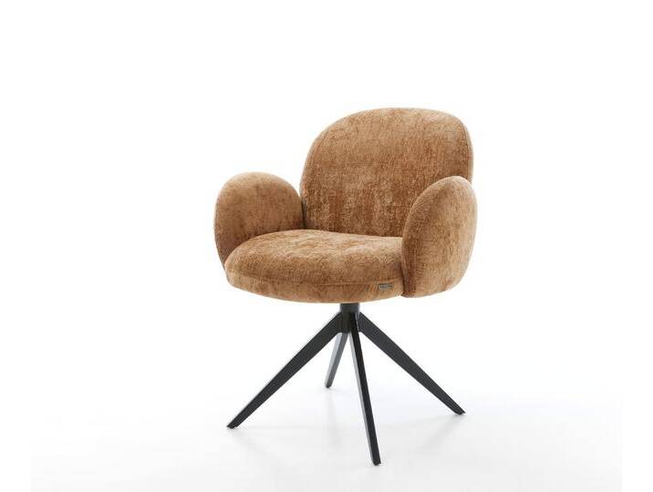 Drehstuhl Nube-Flex mit Armlehnen Chenille Rost Kreuzgestell breit Schwarz 360° drehbar Wippfunktion Taschenfederkern, Esszimmerstühle Drehstuhl Nube-Flex mit Armlehnen Chenille Rost Kreuzgestell breit Schwarz 360° drehbar Wippfunktion Taschenfederkern, Esszimmerstühle von Delife