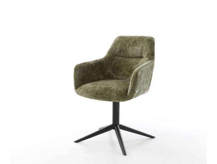 Drehstuhl Pejo-Flex Chenille Olive Fußkreuz Schwarz 360° drehbar Wippfunktion Taschenfederkern, Esszimmerstühle Drehstuhl Pejo-Flex Chenille Olive Fußkreuz Schwarz 360° drehbar Wippfunktion Taschenfederkern, Esszimmerstühle von Delife