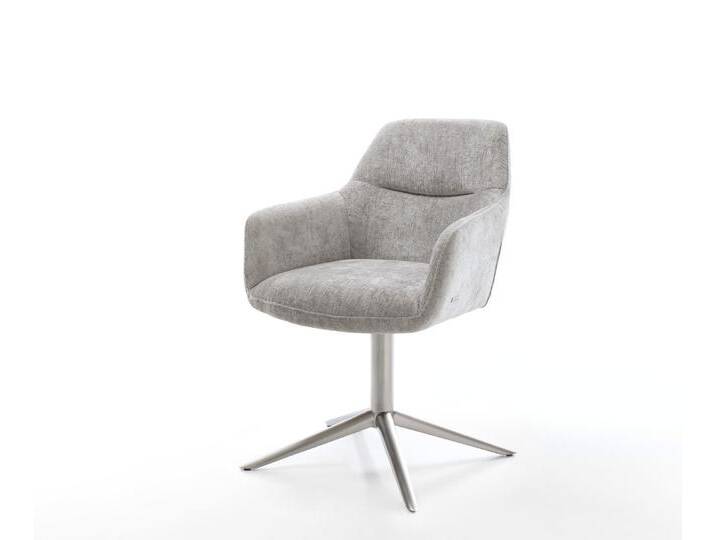 Drehstuhl Pejo-Flex Chenille Silbergrau Fußkreuz Edelstahl 360° drehbar Wippfunktion Taschenfederkern, Esszimmerstühle Drehstuhl Pejo-Flex Chenille Silbergrau Fußkreuz Edelstahl 360° drehbar Wippfunktion Taschenfederkern, Esszimmerstühle von Delife