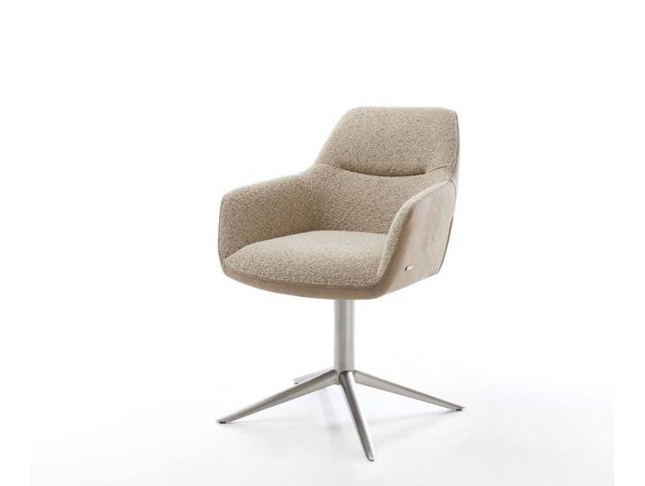 Drehstuhl Pejo-Flex Materialmix Schlamm Fußkreuz Edelstahl 360° drehbar Wippfunktion Taschenfederkern, Esszimmerstühle Drehstuhl Pejo-Flex Materialmix Schlamm Fußkreuz Edelstahl 360° drehbar Wippfunktion Taschenfederkern, Esszimmerstühle von Delife