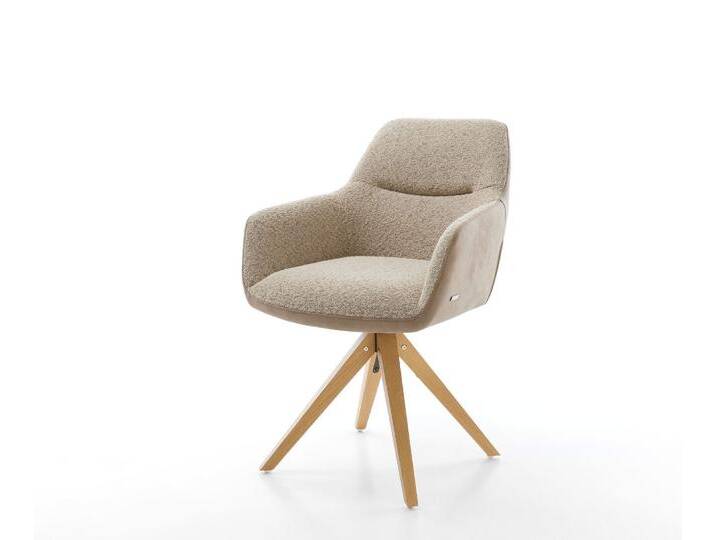 Drehstuhl Pejo-Flex Materialmix Schlamm Holzgestell kantig Weiß 180° drehbar Taschenfederkern, Esszimmerstühle Drehstuhl Pejo-Flex Materialmix Schlamm Holzgestell kantig Weiß 180° drehbar Taschenfederkern, Esszimmerstühle von Delife