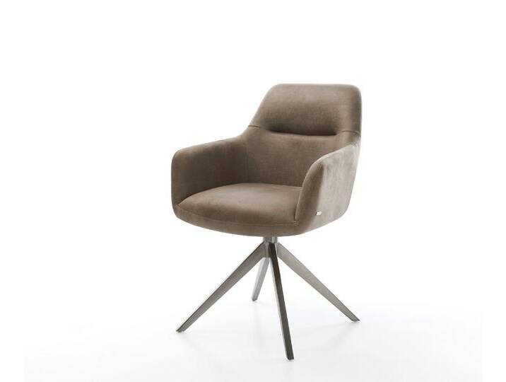 Drehstuhl Pejo-Flex Mikrofaser Taupe Vintage Kreuzgestell breit Graphit 360° drehbar Wippfunktion Taschenfederkern, Esszimmerstühle Drehstuhl Pejo-Flex Mikrofaser Taupe Vintage Kreuzgestell breit Graphit 360° drehbar Wippfunktion Taschenfederkern, Esszimmerstühle von Delife