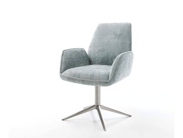 Drehstuhl Zoa-Flex Chenille Pastellblau Fußkreuz Edelstahl 360° drehbar Wippfunktion Taschenfederkern, Esszimmerstühle Drehstuhl Zoa-Flex Chenille Pastellblau Fußkreuz Edelstahl 360° drehbar Wippfunktion Taschenfederkern, Esszimmerstühle von Delife