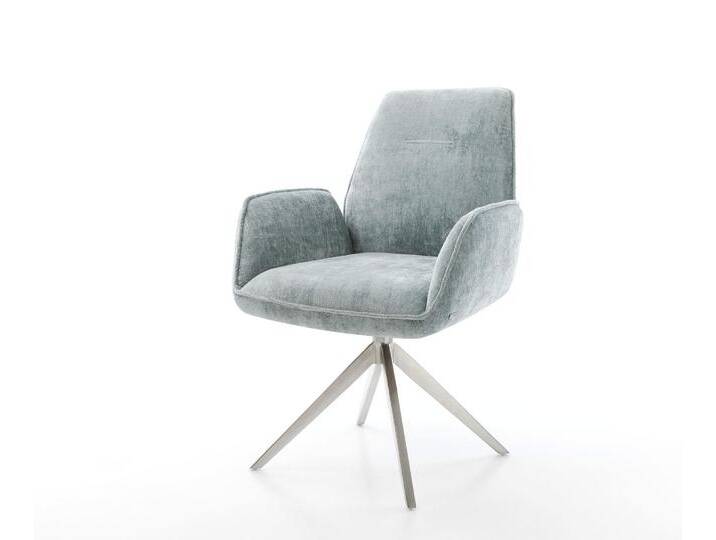 Drehstuhl Zoa-Flex Chenille Pastellblau Kreuzgestell breit Edelstahl 360° drehbar Wippfunktion Taschenfederkern, Esszimmerstühle Drehstuhl Zoa-Flex Chenille Pastellblau Kreuzgestell breit Edelstahl 360° drehbar Wippfunktion Taschenfederkern, Esszimmerstühle von Delife