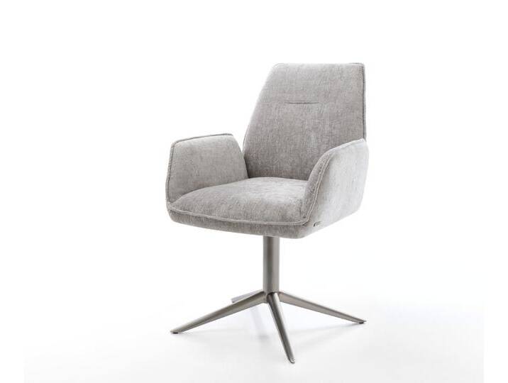 Drehstuhl Zoa-Flex Chenille Silbergrau Fußkreuz Graphit 360° drehbar Wippfunktion Taschenfederkern, Esszimmerstühle Drehstuhl Zoa-Flex Chenille Silbergrau Fußkreuz Graphit 360° drehbar Wippfunktion Taschenfederkern, Esszimmerstühle von Delife