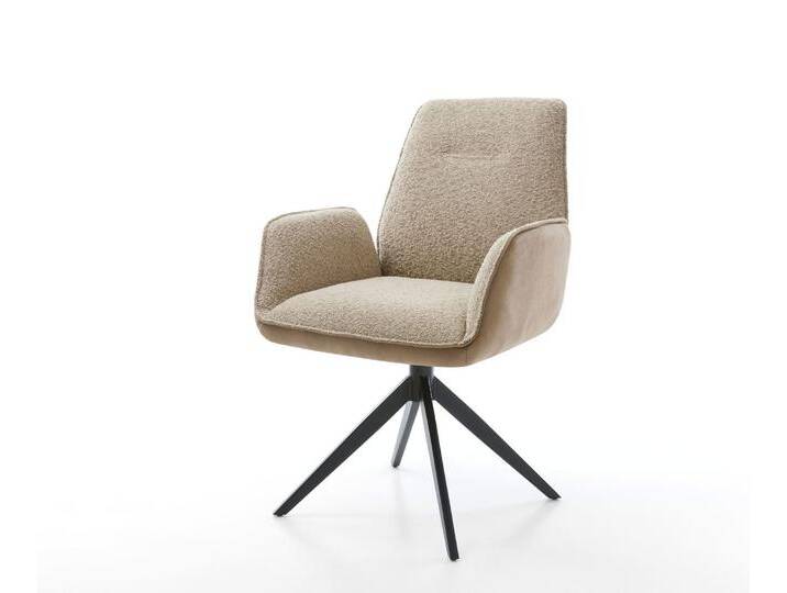 Drehstuhl Zoa-Flex Materialmix Schlamm Kreuzgestell breit Schwarz 360° drehbar Taschenfederkern, Esszimmerstühle Drehstuhl Zoa-Flex Materialmix Schlamm Kreuzgestell breit Schwarz 360° drehbar Taschenfederkern, Esszimmerstühle von Delife