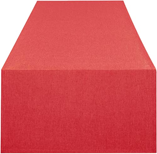 Delindo Lifestyle® Tischläufer Wien Home, Fleckschutz, rot, 40x140 cm von Delindo Lifestyle
