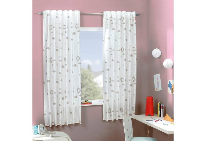 Delindo Lifestyle Gardine MAGIC (1 St), verdeckte Schlaufen, blickdicht, HxB: 175x140cm, Leuchtet in der Nacht von Delindo Lifestyle