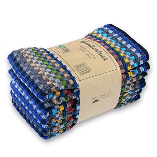 Delindo Lifestyle Grubentücher aus 100% Baumwolle, bunt, 5er Set, Geschirrtücher in 50x90 cm Delindo Lifestyle Grubentücher aus 100% Baumwolle, bunt, 5er Set, Geschirrtücher in 50x90 cm von Delindo Lifestyle